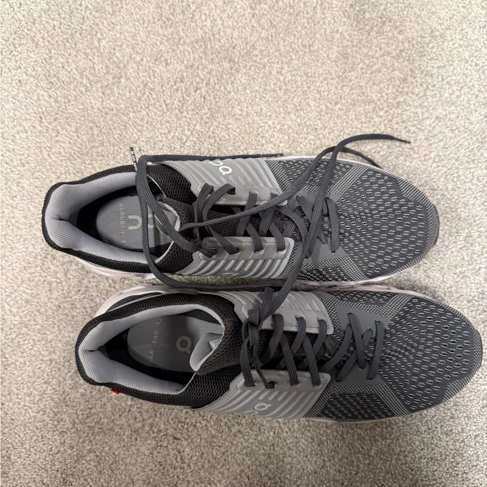 On Running Men's Black and Gray Athletic Shoes